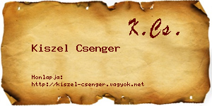 Kiszel Csenger névjegykártya